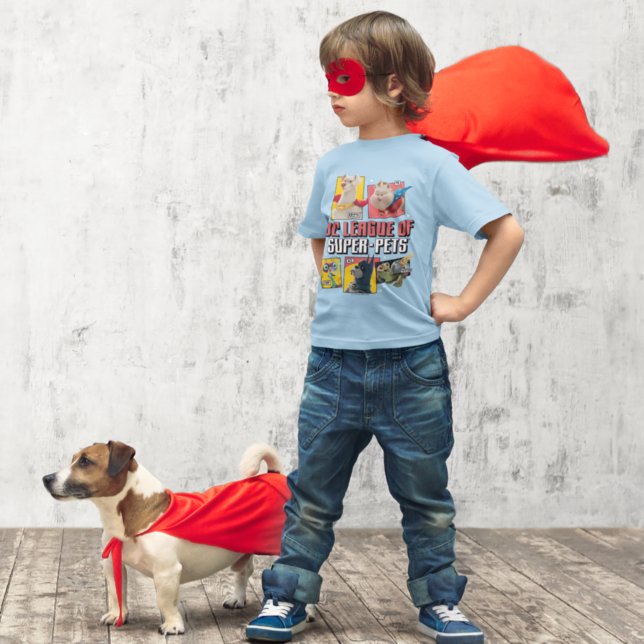 DC League of Toppen-Pets Character Panels T Shirt (Skapare uppladdad)