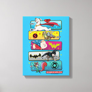 DC League of Toppen-Pets Panels Canvastryck
