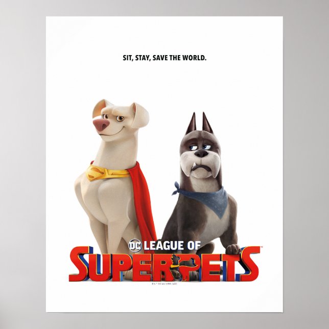 DC League of Toppen-Pets Theatrical Art Poster (Framsidan)