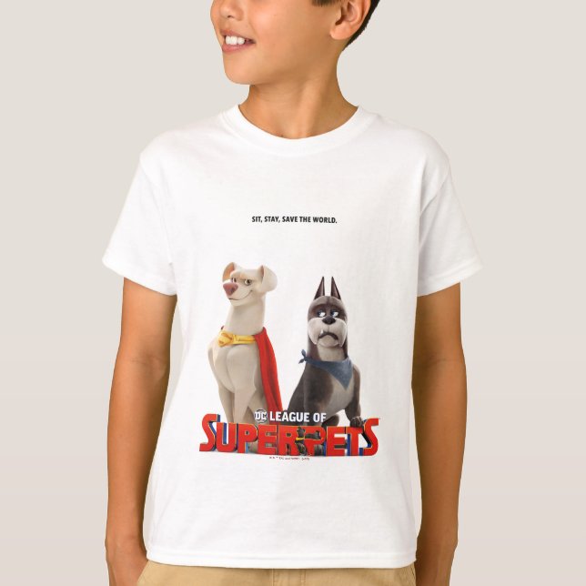 DC League of Toppen-Pets Theatrical Art T Shirt (Framsida)