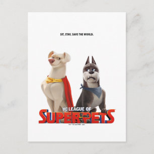 DC League of Toppen-Pets Theatrical Art Vykort