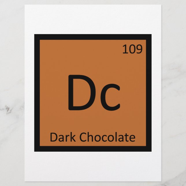 Dc - Mörk Choklad Kemi Periodiska Systemet (Framsida)