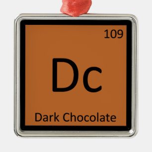 Dc - Mörk Choklad Kemi Periodiska Systemet Julgransprydnad Metall