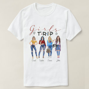 DC Personlig Girls Resa Shirt, Gift för resor T Shirt