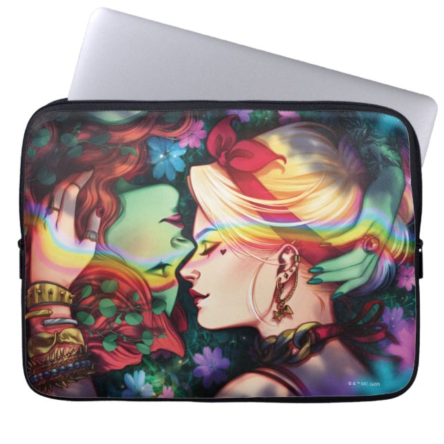 DC Pride Harley Quinn & Poison Ivy Tecknad Cover Laptop Fodral (Framsidan)