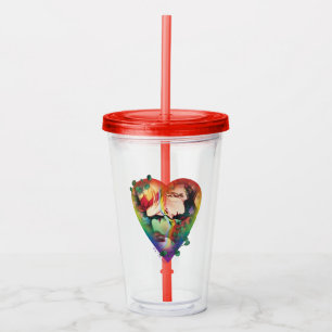 DC Pride Harley Quinn & Poison Ivy Tecknad Cover Take Away Mugg