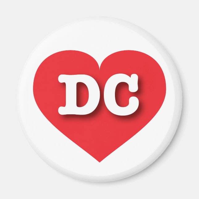 DC Red Heart - I kärlek DC Magnet (Framsidan)
