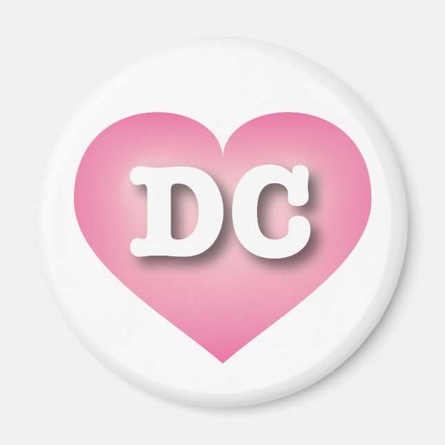 DC Rosa Fade Heart - I kärlek DC Magnet (Framsidan)