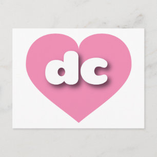 Dc rosa hjärta - I kärlek dc Vykort