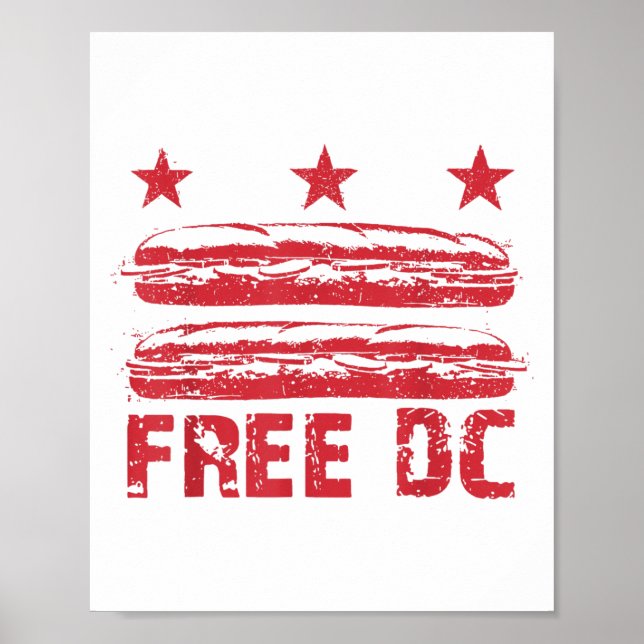 Dc Sandwich Guy Free Dc, Dc Flagga Sub Sandwiche Poster (Framsidan)
