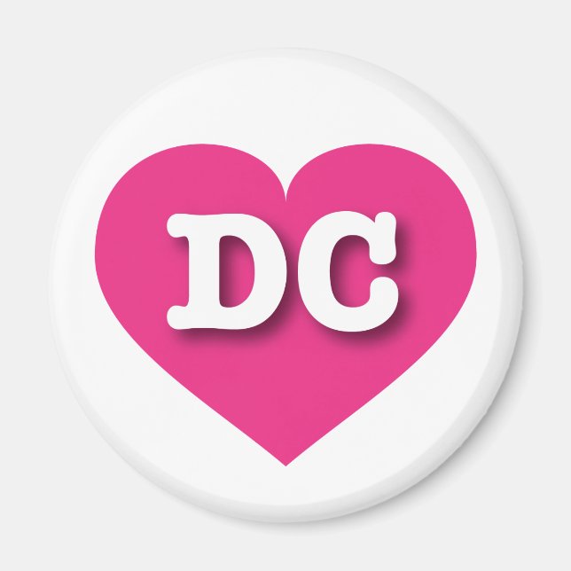 DC Shock rosa Heart - I kärlek DC Magnet (Framsidan)