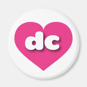 dc shock rosa hjärta - I kärlek dc Magnet