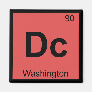 Dc - Stamsymbol för den periodiska Borden i Washi Magnet