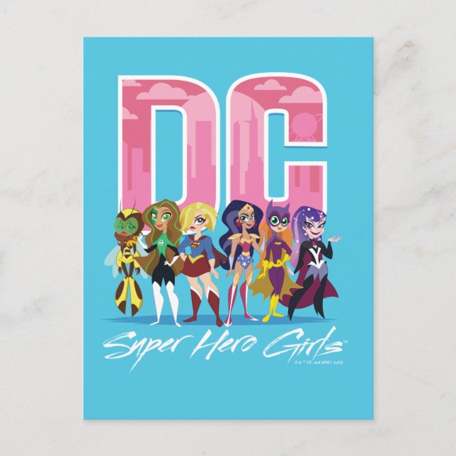 DC Super Hero Girls-start lineup Vykort (Framsida)