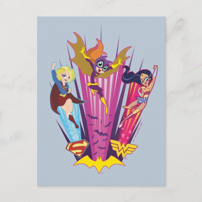 DC Super Hero Girls Trio Vykort (Framsida)