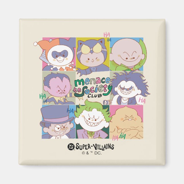 DC Super-Skurkarnas hot mot samhället Klubb Grafis Magnet (Framsidan)