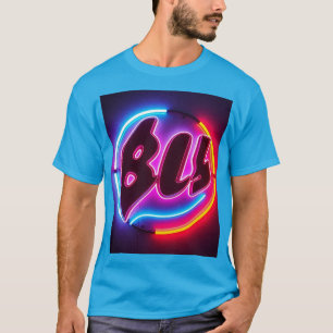 DC T-shirt blå neon design