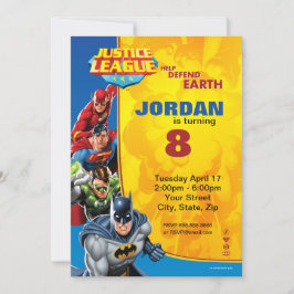 DC-Tecknader | Justice League - Birthday Inbjudningar