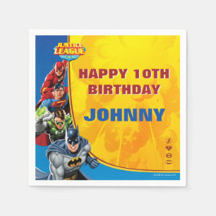 DC-Tecknader   Justice League - Birthday Pappersservett