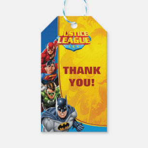 DC-Tecknader   Justice League - Birthday Presentetikett