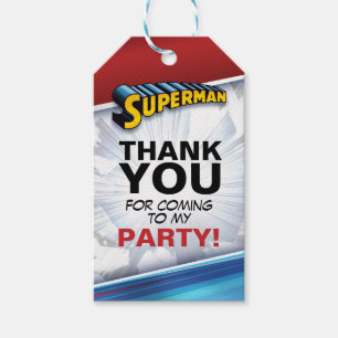 DC-Tecknader Superman - födelsedag Presentetikett