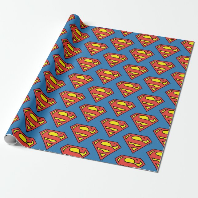 DC-Tecknader | Superman | Klassisk Logotyp Presentpapper (Utrullad)