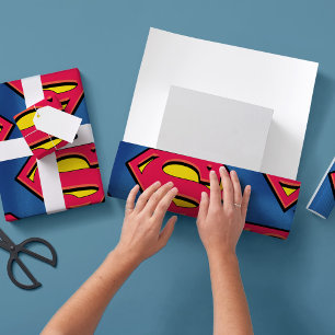 DC-Tecknader Superman Klassisk Logotyp Presentpapper