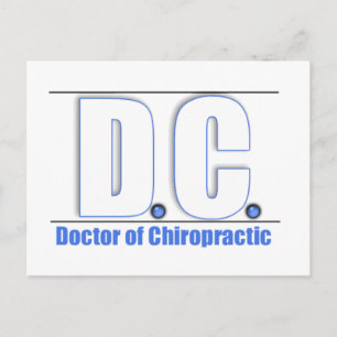 DC TITLE - DOKTOR FÖR KIROPRAKTISKT LÄKEMEDEL VYKORT