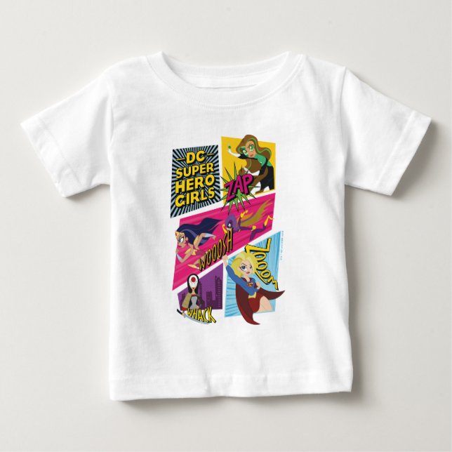 DC Toppen Hero Girls åtgärdspaneler T Shirt (Framsida)