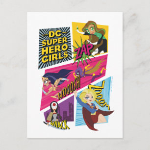 DC Toppen Hero Girls åtgärdspaneler Vykort