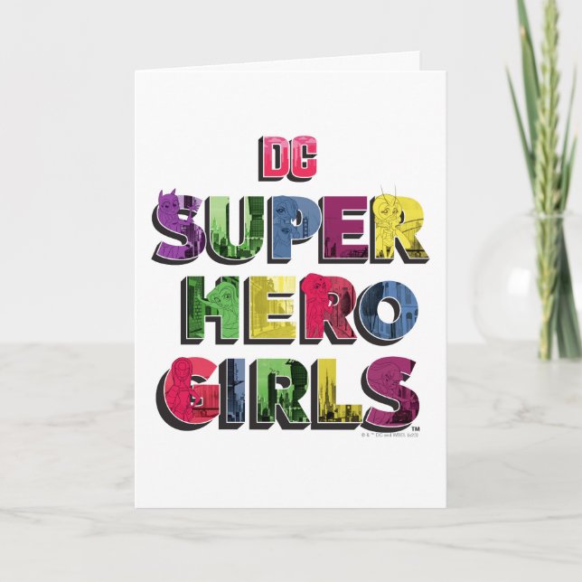 DC Toppen Hero Girls City Lettering Kort (Framsida)