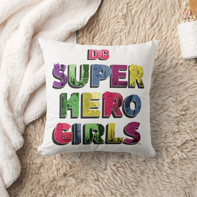 DC Toppen Hero Girls City Lettering Kudde (Filt)