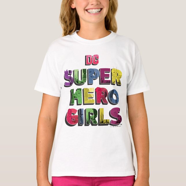 DC Toppen Hero Girls City Lettering T Shirt (Framsida)