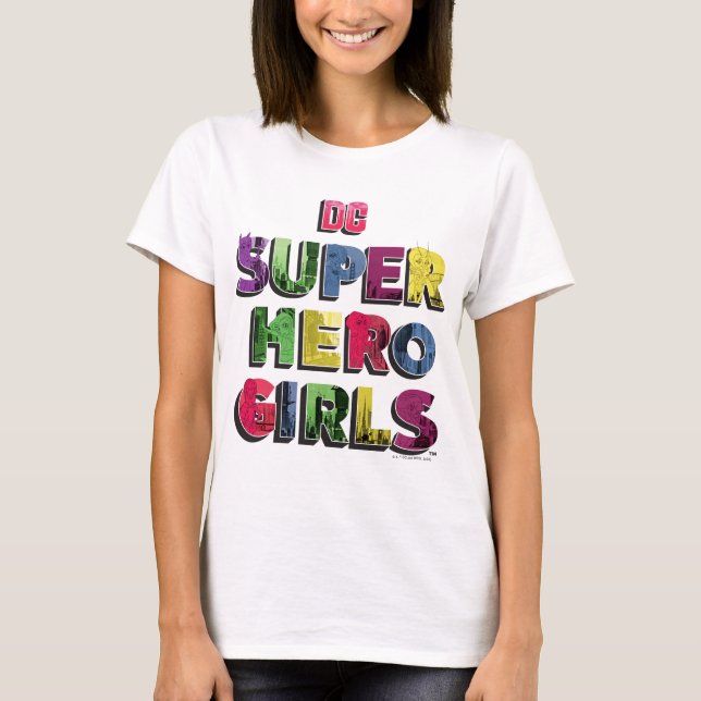 DC Toppen Hero Girls City Lettering T Shirt (Framsida)