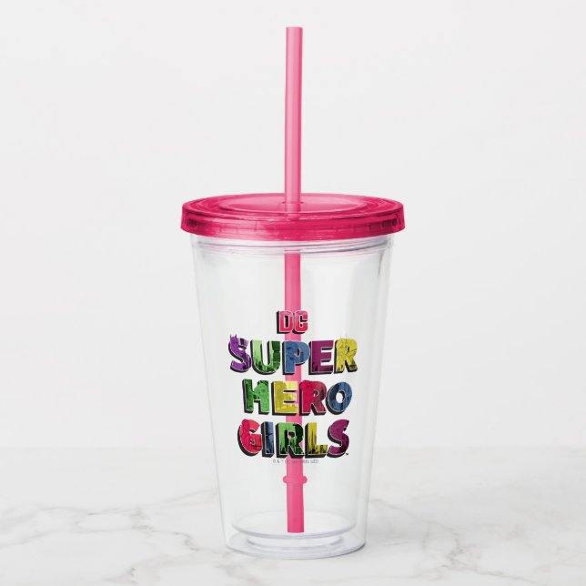 DC Toppen Hero Girls City Lettering Take Away Mugg (Framsida)