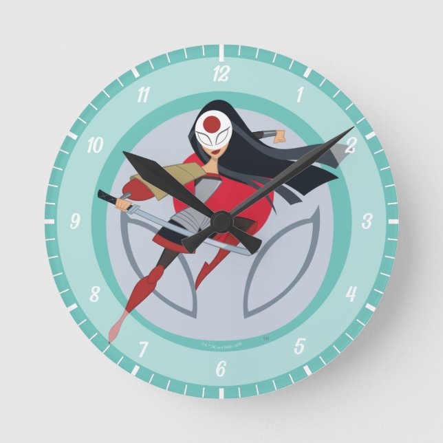 DC Toppen Hero Girls Katana Rund Klocka (Framsida)