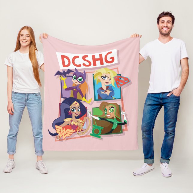 DC Toppen Hero Girls-kvartetten Fleecefilt (På plats)