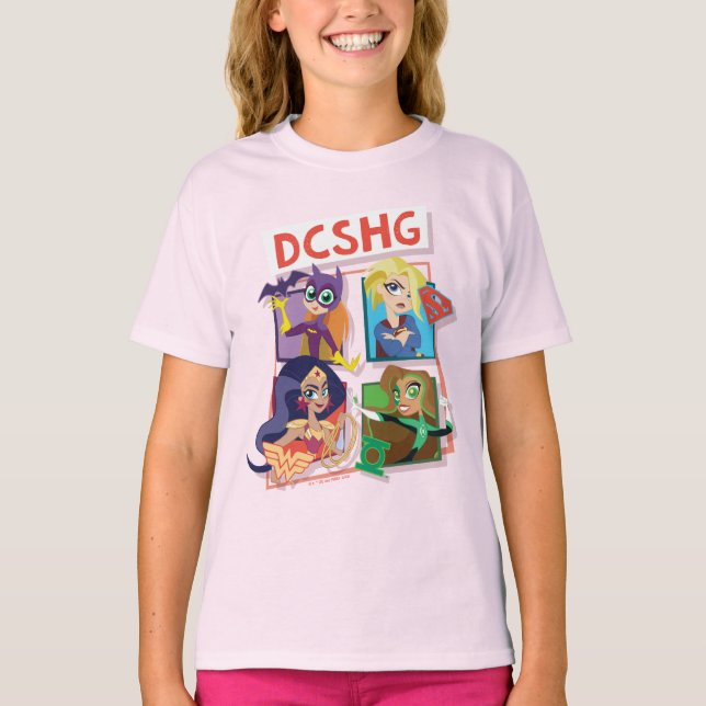 DC Toppen Hero Girls-kvartetten T Shirt (Framsida)