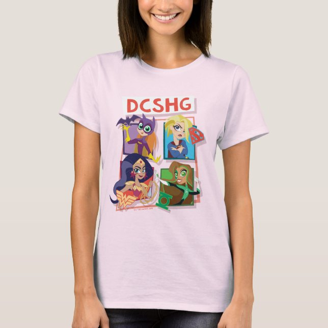 DC Toppen Hero Girls-kvartetten T Shirt (Framsida)