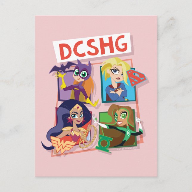 DC Toppen Hero Girls-kvartetten Vykort (Framsida)