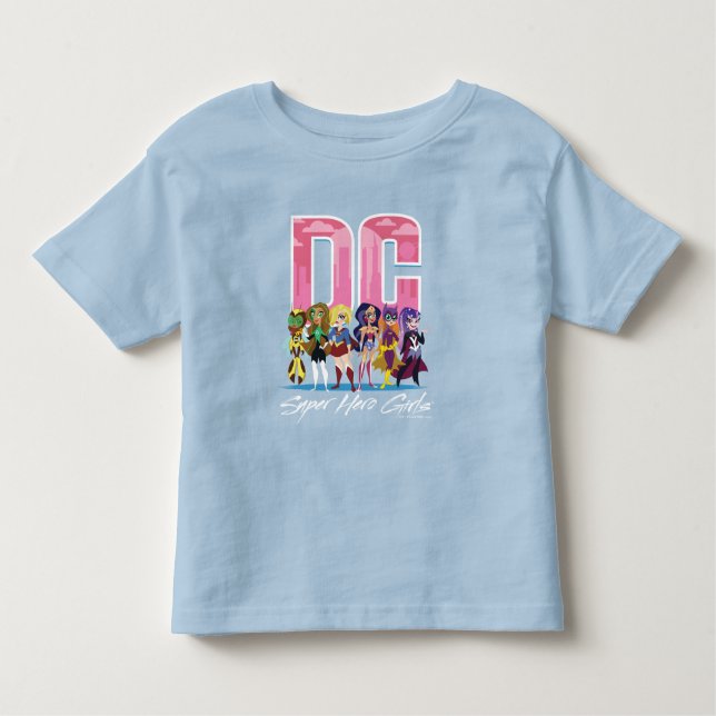 DC Toppen Hero Girls Lineup T Shirt (Framsida)