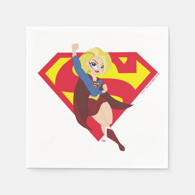 DC Toppen Hero Girls Supergirl Pappersservett (Framsidan)