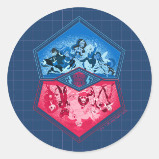 DC Toppen Hero Girls Teamwork Battle Runt Klistermärke