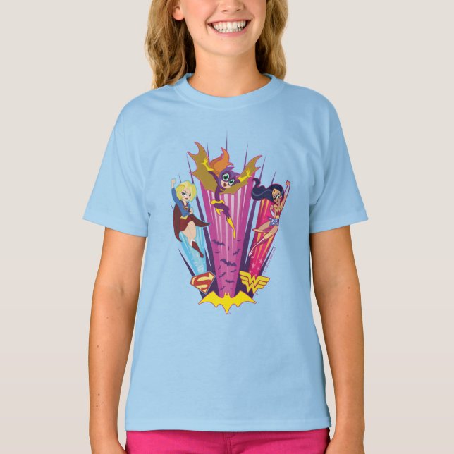 DC Toppen Hero Girls Trio T Shirt (Framsida)