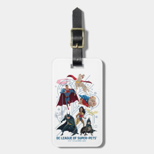 DC Trinity Heroes & Toppen-Pets Bagagebricka