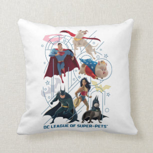 DC Trinity Heroes & Toppen-Pets Kudde