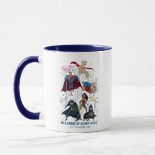 DC Trinity Heroes & Toppen-Pets Mugg