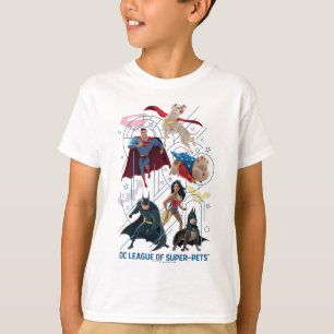 DC Trinity Heroes & Toppen-Pets T Shirt