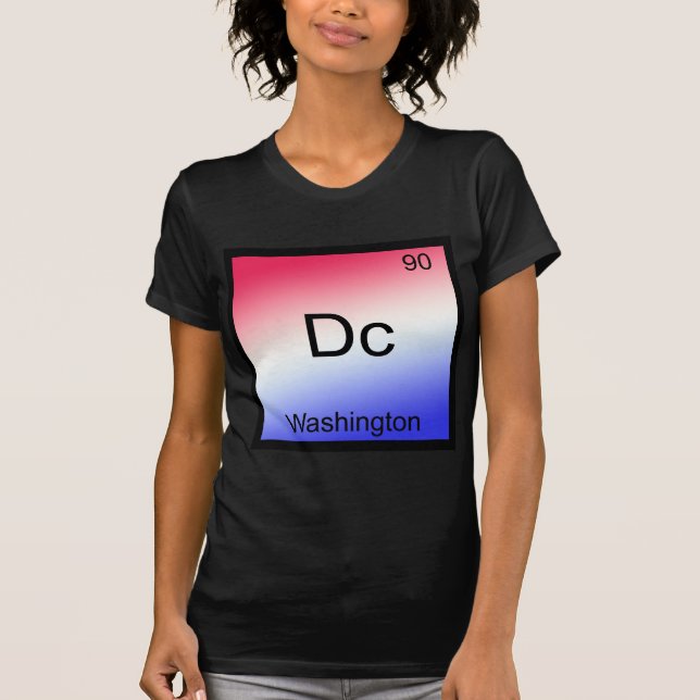 Dc - Washington, Kemiskt Elementsymbol T Shirt (Framsida)