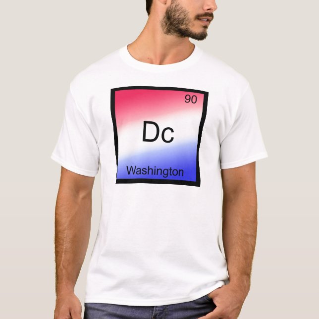 Dc - Washington, Kemiskt Elementsymbol T-shirt (Framsida)